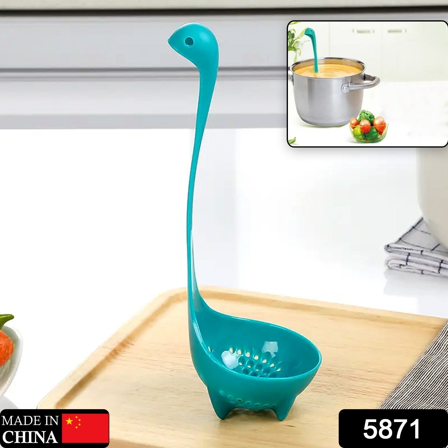 5871 Soup Spoon Creative Long Handle Standing Loch Ness Monster Colander Spoon Dinnerware Cooking Tools Kitchen Accessories 5871 Soup Spoon Creative Long Handle Standing Loch Ness Monster Colander Spoon Dinnerware Cooking Tools Kitchen Accessories